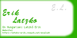 erik latzko business card